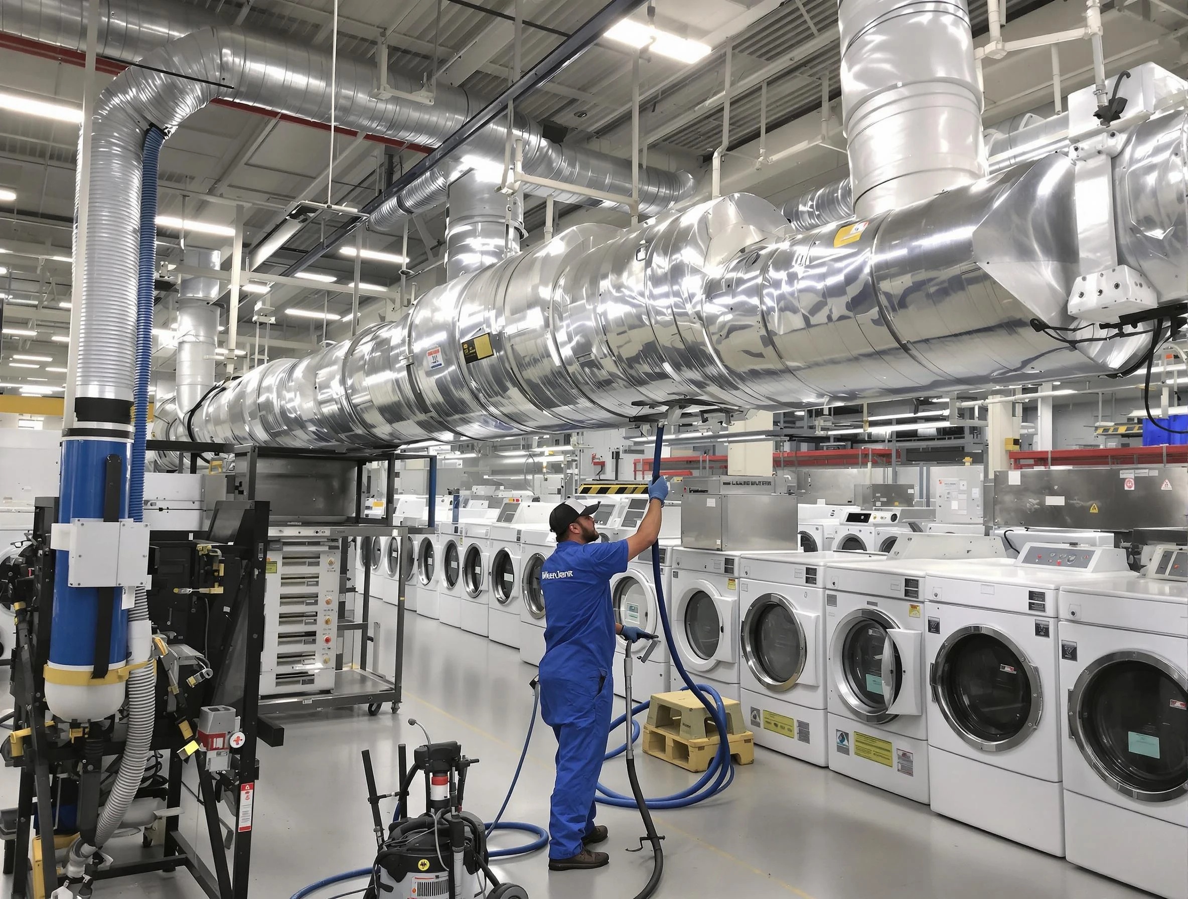 Westminster Dryer Vent Cleaning team performing heavy-duty industrial dryer vent cleaning in Westminster